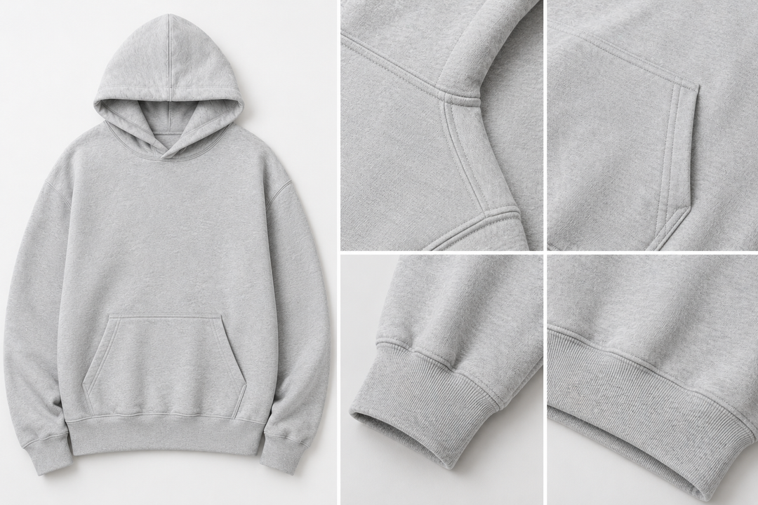 Premium Oversized Streetwear Heavyweight Hoodie – Heather Grey