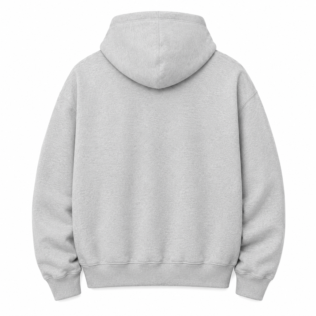 Premium Oversized Streetwear Heavyweight Hoodie – Heather Grey
