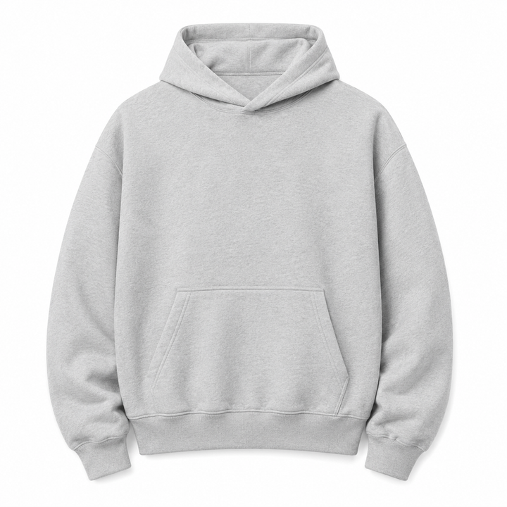 Premium Oversized Streetwear Heavyweight Hoodie – Heather Grey